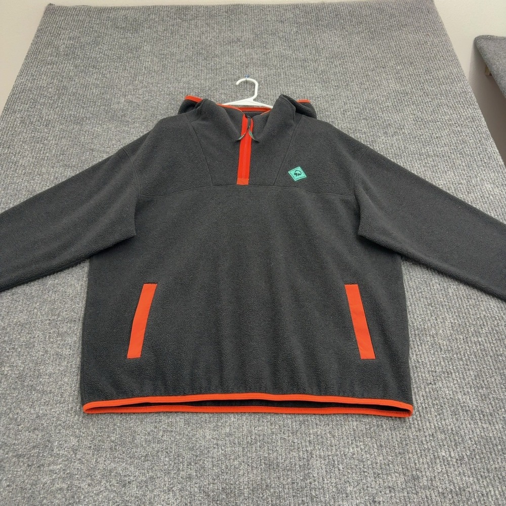 Outdoor Afro x REI Coop Fleece Hoodie Mens L Black Polyester Quarter Zip Hiking